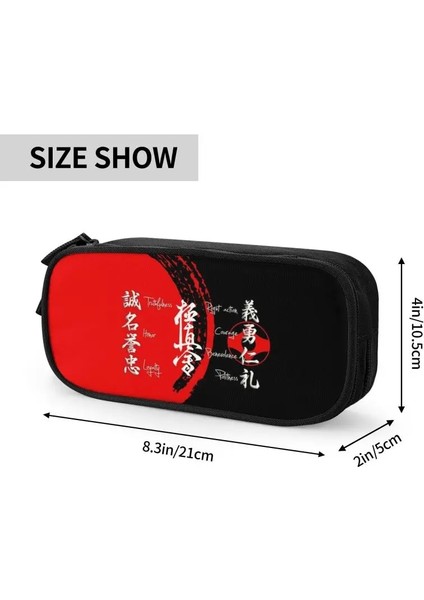 No.15 Tarzı Kyokushin Karate Bushido Değerleri Sevimli Kalem Kutusu Erkek Kızlar Büyük Kapasiteli Dövüş Sanatları Kalem Çantası Öğrencileri Kırtasiye (Yurt Dışından) indirimleri
