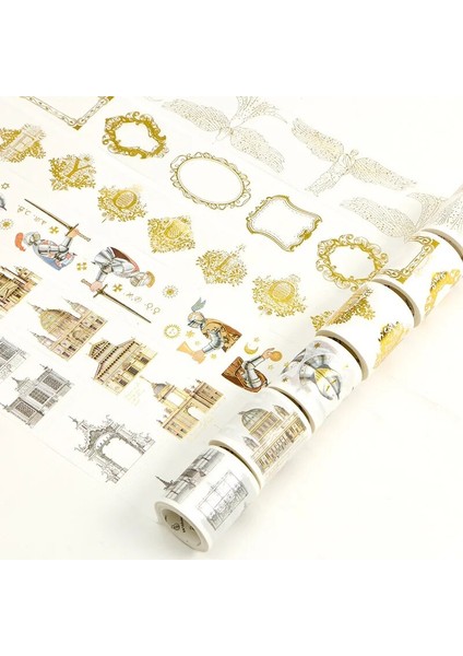 No.10 Tarzı Roma Şövalye Melek Yaldız Dekoratif Washi Bant Dıy Scrapbooking Maskeleme Bandı Okul Ofis Tedarik Escolar Papelaria (Yurt Dışından) fiyatları