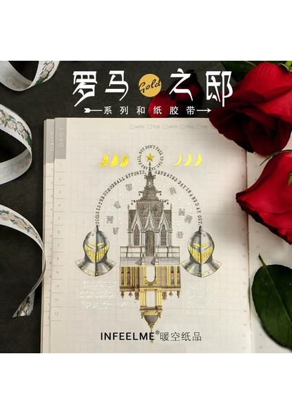 No.10 Tarzı Roma Şövalye Melek Yaldız Dekoratif Washi Bant Dıy Scrapbooking Maskeleme Bandı Okul Ofis Tedarik Escolar Papelaria (Yurt Dışından) modelleri