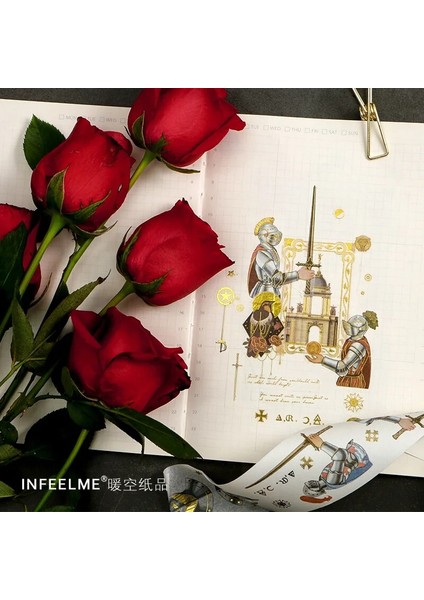 No.10 Tarzı Roma Şövalye Melek Yaldız Dekoratif Washi Bant Dıy Scrapbooking Maskeleme Bandı Okul Ofis Tedarik Escolar Papelaria (Yurt Dışından) indirimleri