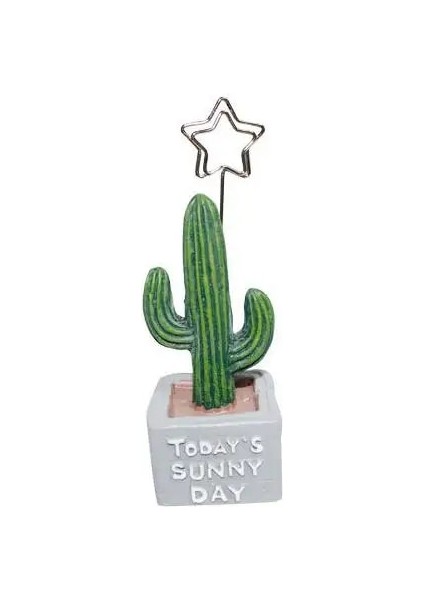 D-01 Stili 1 Adet Reçine Kawaii Kaktüs Bitkiler Fotoğraf Klip Not Klip Mesaj Klip Kartvizit Klip Masaüstü Dekoratif Küçük Süsler (Yurt Dışından)