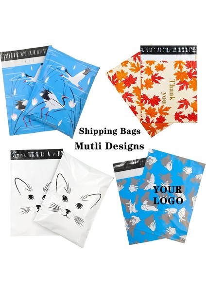 Tek Boynuzlu At Tarzı M Renkli Kumaş Poly Mailerg Zarflar Butik Özel Logo Çantalar Gelişmiş Dayanıklılık Çok Amaçlı Zarflar (Yurt Dışından)