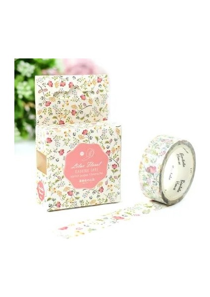 No.7 Tarzı Romantik Kiraz Çiçeği Dekorasyon Washi Bant Dıy Karalama Defteri Sevimli Çiçek Tüy Etiket Kawaii Maskeleme Bandı Okul (Yurt Dışından)