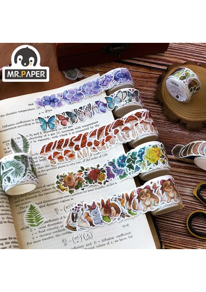 H Tarzı Mr Kağıt 9 Tasarım Sonbahar Akşam Suge Serisi Özel Şekilli Kolaj Bant Yaratıcı Tek Şerit Washi Bant Dekorasyon Dıy Malzemeleri (Yurt Dışından) fiyatları