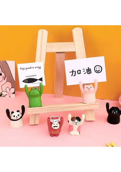Kırmızı Gemo Tarzı Sharkbang Kawaii Domuz Kurbağa Hayvan Fotoğraf Not Kartı Klipsi Tutucu Masa Adı Kartı Düğün Iyilik Yer Kartı Klip Not Standı Tutucu (Yurt Dışından) fiyatları