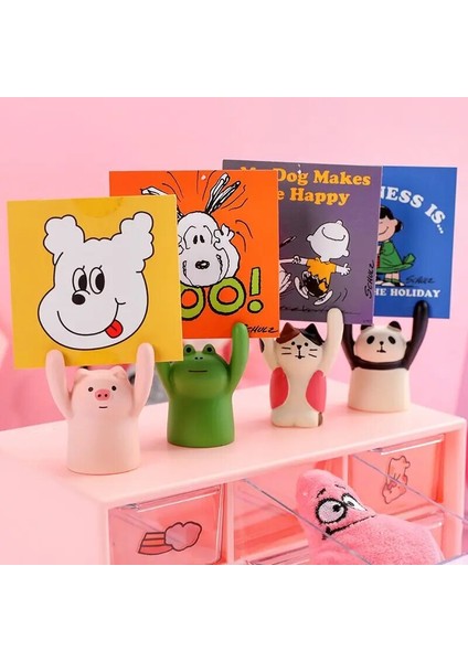 Kırmızı Gemo Tarzı Sharkbang Kawaii Domuz Kurbağa Hayvan Fotoğraf Not Kartı Klipsi Tutucu Masa Adı Kartı Düğün Iyilik Yer Kartı Klip Not Standı Tutucu (Yurt Dışından) modelleri