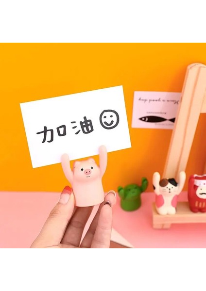 Kırmızı Gemo Tarzı Sharkbang Kawaii Domuz Kurbağa Hayvan Fotoğraf Not Kartı Klipsi Tutucu Masa Adı Kartı Düğün Iyilik Yer Kartı Klip Not Standı Tutucu (Yurt Dışından) fırsatları