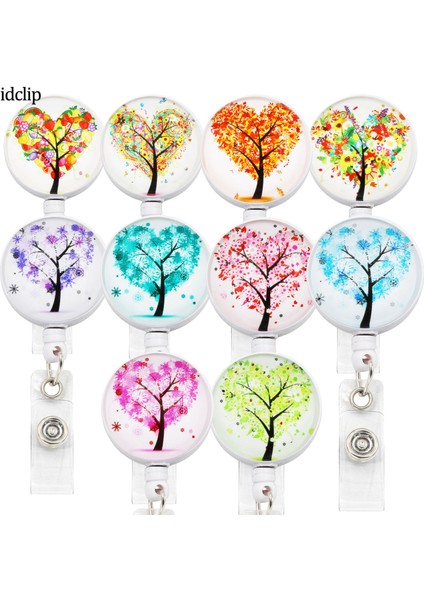K188 Stili Idclip Renkler Ağaç Kimliği Timsah Klipsli Geri Çekilebilir Rozet Tutucu Ömürlü Geri Çekilebilir Kordon Kimlik Rozeti (Yurt Dışından) fiyatları