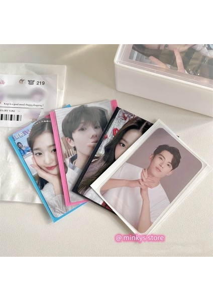 Gümüşi Tarz Mınky Sıcak Ack Renkli Kpop Toploader Kart Fotocard Kollu Idol Fotoğraf Kartları Koruyucu Saklama Çantası Kırtasiye (Yurt Dışından) fırsatları