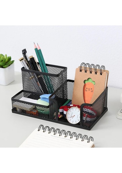 Gümüş Tarzı Şık Izgara Örgü Kalem Tutucu Masası Için 3 Bölmeli Kalemlik Organizatör Kalem Fincan Kırtasiye Organizatör Ofis Için (Yurt Dışından) fiyatları