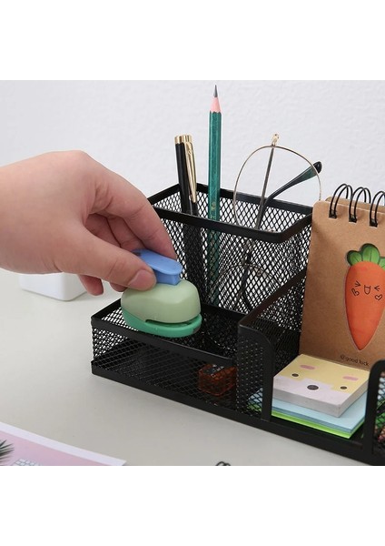 Gümüş Tarzı Şık Izgara Örgü Kalem Tutucu Masası Için 3 Bölmeli Kalemlik Organizatör Kalem Fincan Kırtasiye Organizatör Ofis Için (Yurt Dışından) modelleri