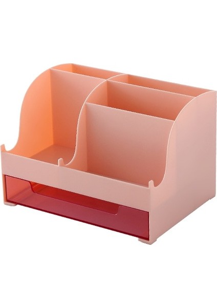 Pembe Tarzı Büyük Kapasiteli Masa Aksesuarları Çekmeceli Kalemlik.kalem Saklama Kutusu Masaüstü Organizatör Okul Ofis Kırtasiye (Yurt Dışından)
