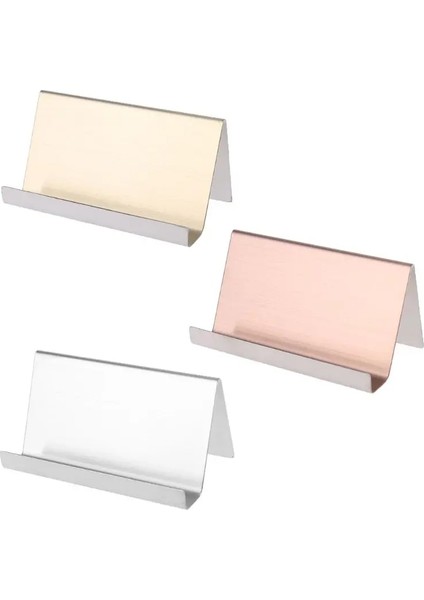 Pembe Tarzı Paslanmaz Çelik Işletme Adı Kart Tutucu Ekran Standı Raf Masaüstü Organizatör L29K (Gül Altın) (Yurt Dışından) modelleri