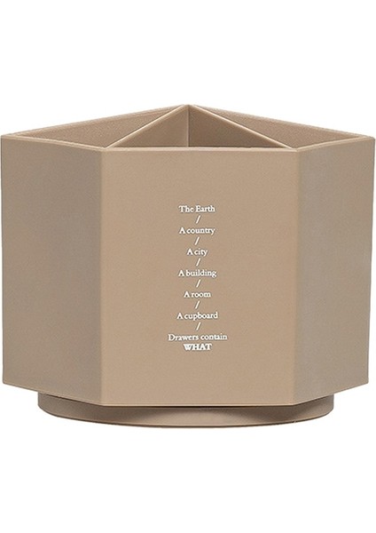 OSS23975KK Stili Basit Altıgen Şekilli 10 Izgaralar Kalem Tutucu Dönebilen Masa Üstü Organiser Büyük Kapasiteli Ofis Kırtasiye Kozmetik Saklama Kutusu (Yurt Dışından)