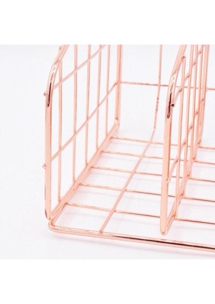 Şık Gül Altın Masa Düzenleyici Hollow-Out Dosya Klasörü Masaüstü Dosya Organizatör Kutusu Sürgülü Çekmeceli Dergiler Tutucu (Yurt Dışından) modelleri