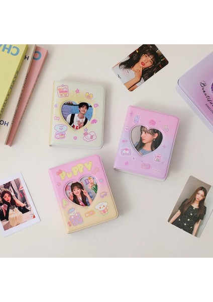 Pembe Tarzı Japon Karikatür 3-Otocard Tutucu Küçük Kart Albümü Içi Boş Çiçek Polaroid Fotoğraf Albümü Depolama Kartları Koleksiyonu Kadın (Yurt Dışından) fiyatları