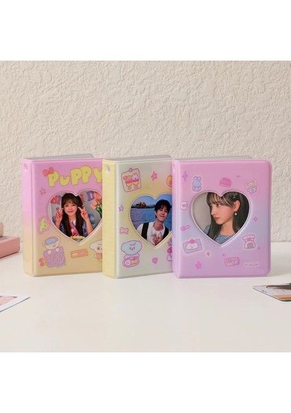Pembe Tarzı Japon Karikatür 3-Otocard Tutucu Küçük Kart Albümü Içi Boş Çiçek Polaroid Fotoğraf Albümü Depolama Kartları Koleksiyonu Kadın (Yurt Dışından) modelleri