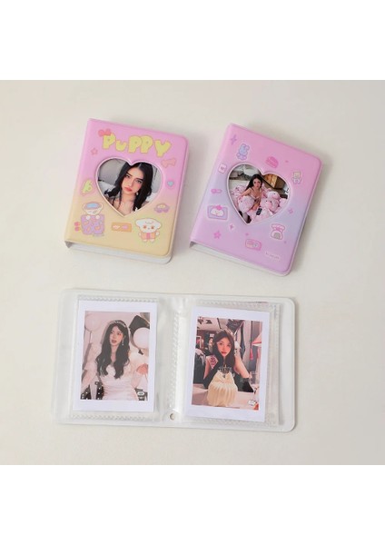 Pembe Tarzı Japon Karikatür 3-Otocard Tutucu Küçük Kart Albümü Içi Boş Çiçek Polaroid Fotoğraf Albümü Depolama Kartları Koleksiyonu Kadın (Yurt Dışından) indirimleri
