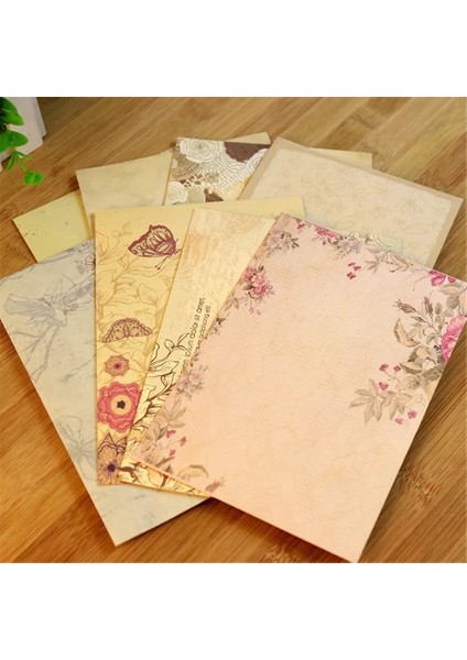 Rastgele-10 Sayfa Stili Vintage Çiçek Tasarım Mektup Pedleri Zarflar Için Zanaat Yazı Kağıdı Mesaj Defteri Okul Ofis Malzemeleri Kırtasiye (Yurt Dışından) fiyatları
