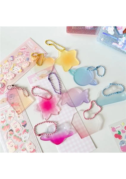 No.1 Stili Ins Özel Şekilli Degrade Renk Kordon Anahtarlık Yaratıcı Kendi Başına Yap Çıkartma Kawaii Sırt Çantası Dekoratif Kolye Akrilik Şeffaf (Yurt Dışından) fırsatları