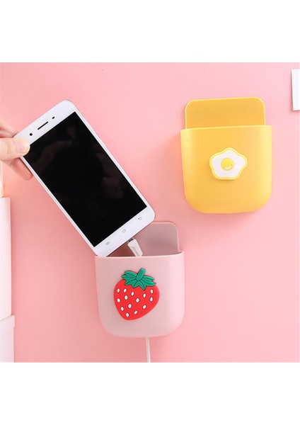 Sarı Tarzı Sevimli Depolama Raf Masası Organizatörler Kalem Tutucu Kendinden Yapışkanlı Kutu Masaüstü Organizatör Uzaktan Kumanda Tv Cep Telefonu Kılıfı Tutucu (Yurt Dışından) fırsatları