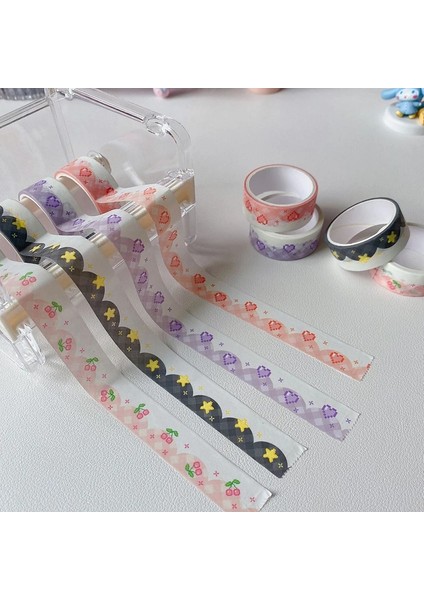 G Tarzı Kawaii Aşk Kalp Yıldız Kiraz Washi Bantlar Dekoratif Maskeleme Bandı Diy Scrapbooking Albümü Günlüğü Etiket Etiket Sevimli Kırtasiye (Yurt Dışından) fırsatları