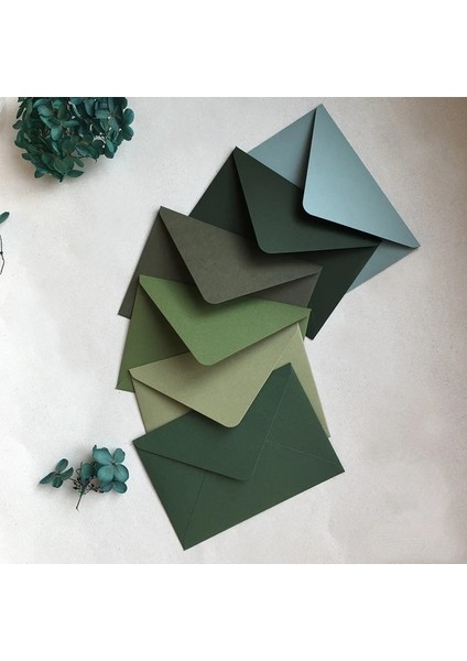 Kırmızı Stil (5 Adetlot) Yeşil Renk Serisi Sanat Kağıt Zarflar Japon Rosa Kağıt Tebrik Kartı Zarfları (Yurt Dışından) fiyatları