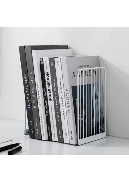 Beyaz Stil 1 Çift Kitap Ayracı Kitap Standı Desteği Basit Demir Masaüstü Kaymaz Raf Raf Tutucu Ofis Dergi Organizatör (Yurt Dışından) modelleri