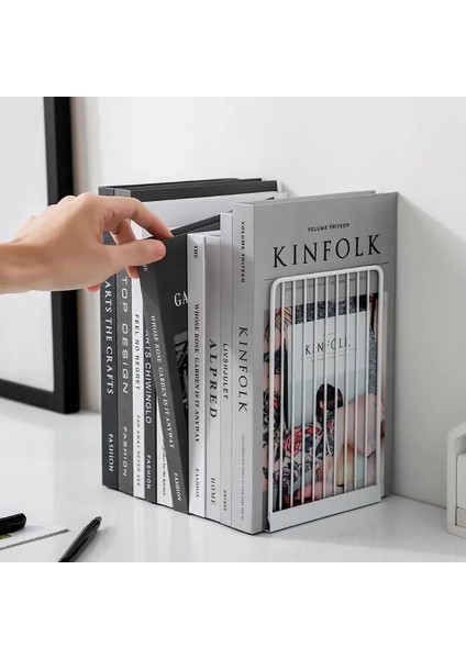 Beyaz Stil 1 Çift Kitap Ayracı Kitap Standı Desteği Basit Demir Masaüstü Kaymaz Raf Raf Tutucu Ofis Dergi Organizatör (Yurt Dışından) fırsatları