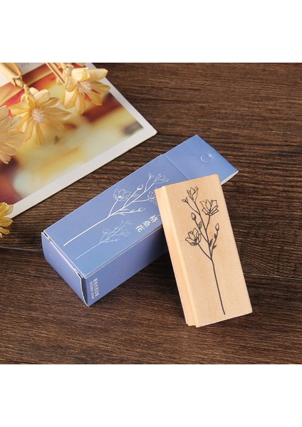 No.3 Tarzı Vintage Çiçek Çim Toplama Serisi Damga Dıy Zanaat Ahşap Kauçuk Pullar Scrapbooking Kırtasiye Scrapbooking Mühür Için (Yurt Dışından)