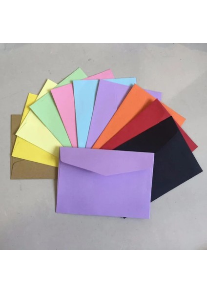 Açık Sarı Stil Lot Candykraft Kağıt 10 Renkli Boş Zarflar Banka Kartı Zarfları Tebrik Kartları Mini Zarflar Üye Kartı (Yurt Dışından)