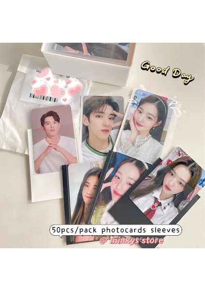 Mavi Stil Mınky Sıcak Ack Renkli Kpop Toploader Kart Fotocard Kollu Idol Fotoğraf Kartları Koruyucu Saklama Çantası Kırtasiye (Yurt Dışından) modelleri