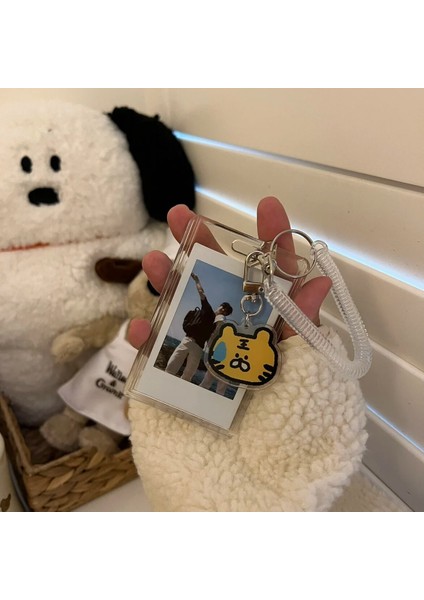 Kaplan Stili Mınkys Yeni Varış Kawaii Köpek Akrilik Şeffaf Kpop Fotoğraflı Tutucu Fotoğraf Kartı Idol Tutucu Kolye ile Kollu Toplamak (Yurt Dışından)