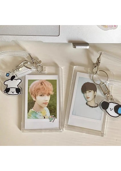 Kaplan Stili Mınkys Yeni Varış Kawaii Köpek Akrilik Şeffaf Kpop Fotoğraflı Tutucu Fotoğraf Kartı Idol Tutucu Kolye ile Kollu Toplamak (Yurt Dışından) indirimleri