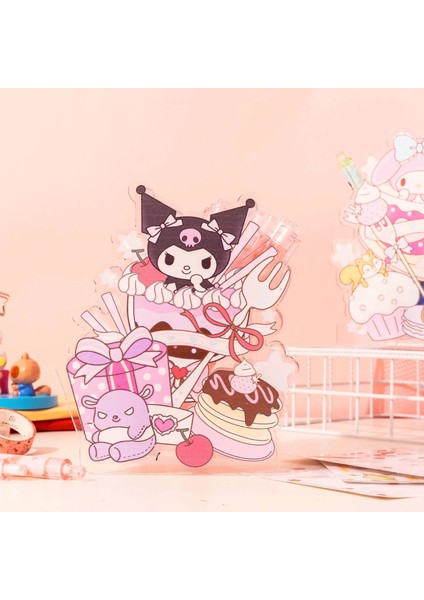 A8 Tarzı Kawaii Sanrio Akrilik Kalemlik Anime Cartooamoroll Mymelody Kuromi Öğrenci Kırtasiye Malzemesi Saklama Kutusu Masaüstü Enkaz Depolama (Yurt Dışından) modelleri