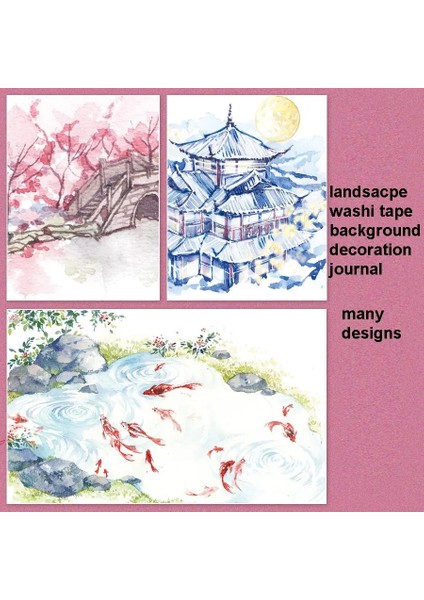 Karışık Renk Stili Washi Bant 2 M Rulo Özel Yağ Manzara Japon Kağıt Dekoratif Çıkartmalar Şerit Okul Kırtasiye Malzemeleri (Yurt Dışından) modelleri