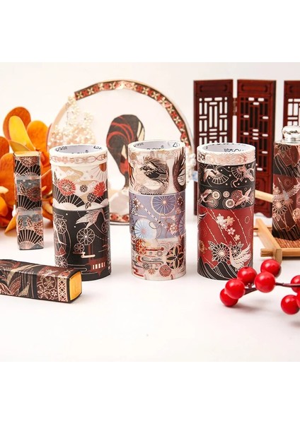 A2 Stili Et Washi Bant Chinoiserie Goldsliver Damgalama Vinç Sakura Scrapbooking Planlayıcı Deco Maskeleme Bantları Günlük Planlayıcı Albümler (Yurt Dışından) fiyatları