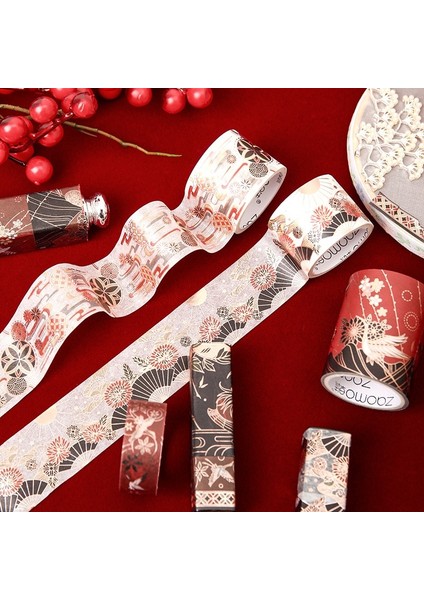 A2 Stili Et Washi Bant Chinoiserie Goldsliver Damgalama Vinç Sakura Scrapbooking Planlayıcı Deco Maskeleme Bantları Günlük Planlayıcı Albümler (Yurt Dışından) modelleri