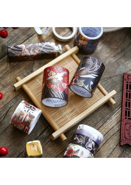 A2 Stili Et Washi Bant Chinoiserie Goldsliver Damgalama Vinç Sakura Scrapbooking Planlayıcı Deco Maskeleme Bantları Günlük Planlayıcı Albümler (Yurt Dışından) fırsatları