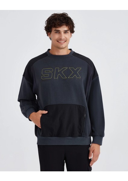 M Lw Fleece Crew Neck Sweatshirt Erkek Gri S232277-040
