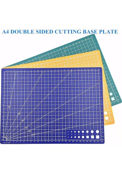 Mavi Stil Oyma Tahtası Kesme Matı A4 Pad 3 Renk Çift Taraflı Kesme Pedi (Yurt Dışından) fırsatları