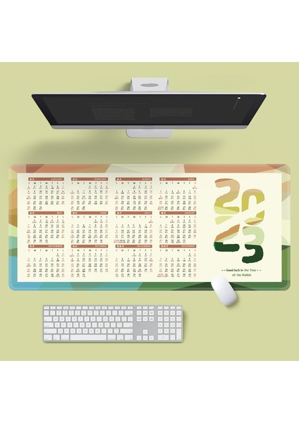 H-300X800X2MM Stili Alendar Mouse Pad Bilgisayar Dizüstü Dizüstü Dikdörtgen Büyük Boy Kaymaz Ofis Masası Takvim Masa Mat Mutlu Yeni Yıl (Yurt Dışından) indirimleri