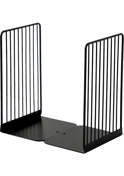 Siyah Stil 1 Çift Kitap Ayracı Kitap Standı Desteği Basit Demir Masaüstü Kaymaz Raf Raf Tutucu Ofis Dergi Organizatör (Yurt Dışından)