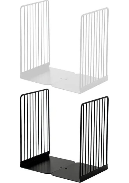 Siyah Stil 1 Çift Kitap Ayracı Kitap Standı Desteği Basit Demir Masaüstü Kaymaz Raf Raf Tutucu Ofis Dergi Organizatör (Yurt Dışından) fırsatları