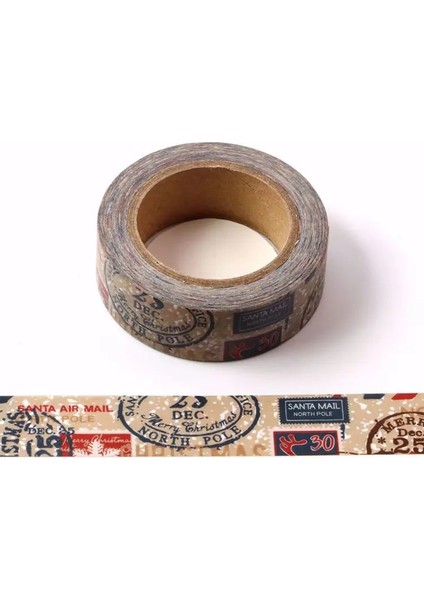 B52 Stili 1 Rulo 15MM * 10M Retro Eski Harfler Gazeteler Eski Pullar Haritalar Dekoratif Washi Bant Dıy Scrapbooking Maskeleme Bandı Okul (Yurt Dışından)