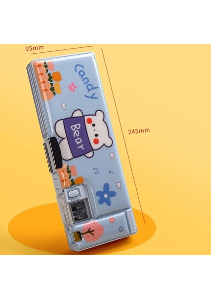 A7 Tarzı Karikatür Kırtasiye Kutusu Kalemtıraş ile Plastik Kalem Kutusu Okul Saklama Kutusu Çocuk Sevimli Kalem Kutusu Öğrenci Kalem Kutusu Hediyeler (Yurt Dışından) indirimleri