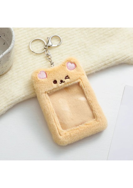 Ayı Tarzı Kawaii Peluş Fotocard Tutucu Tavşan Ayı Kedi Kpop Idol Fotoğraf Kartı Tutucu Kız Sevimli Anahtarlık Kımlık Kredi Bankası Koruyucu Kırtasiye (Yurt Dışından)