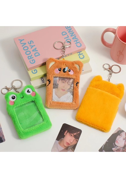 Ayı Tarzı Kawaii Peluş Fotocard Tutucu Tavşan Ayı Kedi Kpop Idol Fotoğraf Kartı Tutucu Kız Sevimli Anahtarlık Kımlık Kredi Bankası Koruyucu Kırtasiye (Yurt Dışından) indirimleri