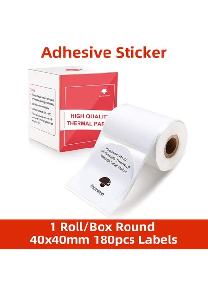 XY4040-180 Stili Phomemo M110 Termal Etiket Yazıcı Etiketleri Ev Ofis Etiketleri Için Renkli Yapışkanlı Kağıt Yuvarlak Kare Yazdırılabilir Etiket Kağıdı (Yurt Dışından)