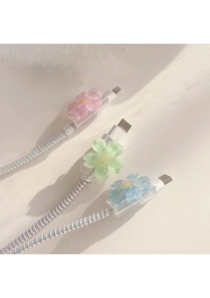 No.7 Tarzı 1 Adet Çiçek Şekilli USB Şarj Aleti Kablosu Tel Koruyucu Apple Şarj Hattı Kablosu Koruyucu Veri Kablosu Yönetimi (Yurt Dışından) fiyatları